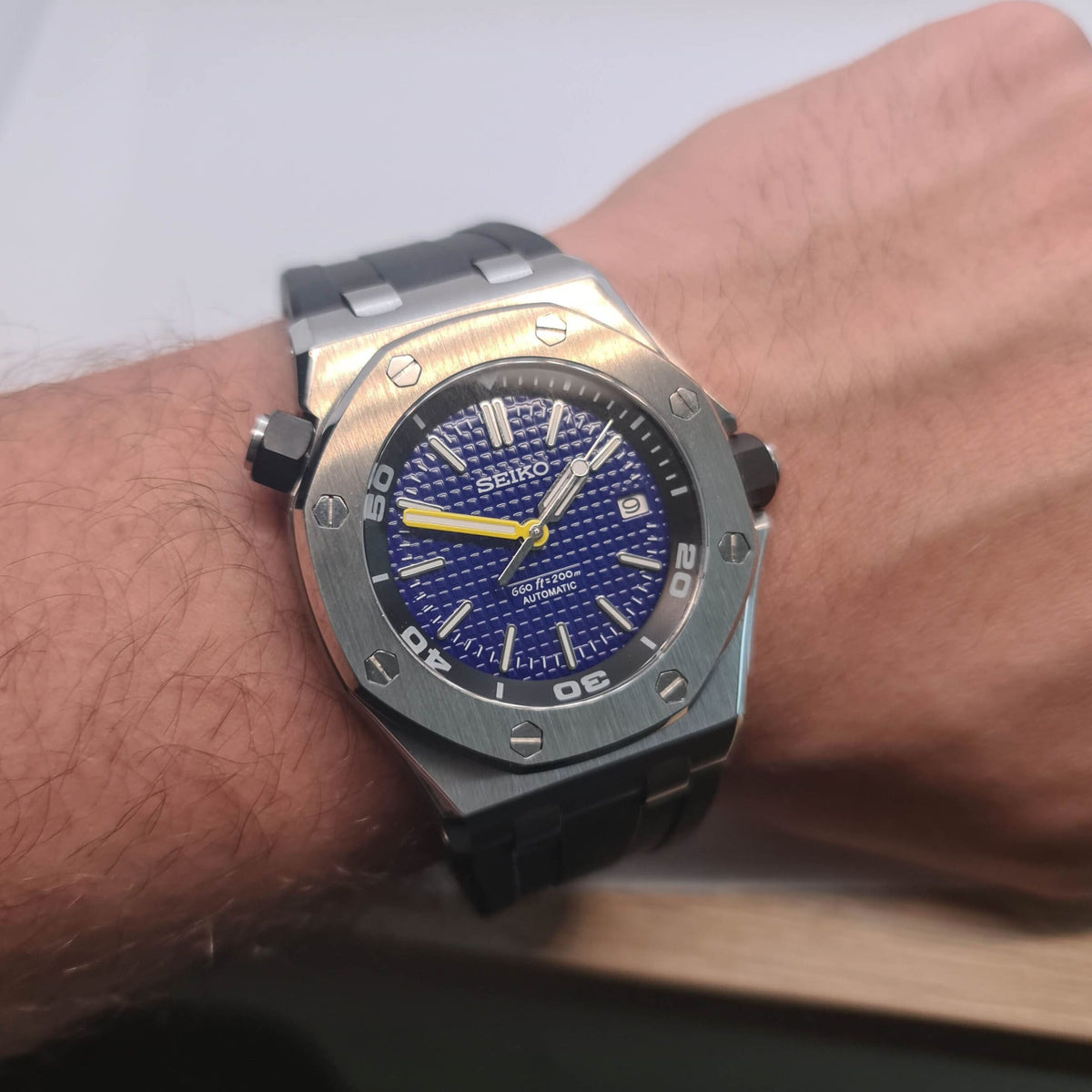 Seiko Royal Oak Mod Offshore ‘Blue dial Black Strap’ 45