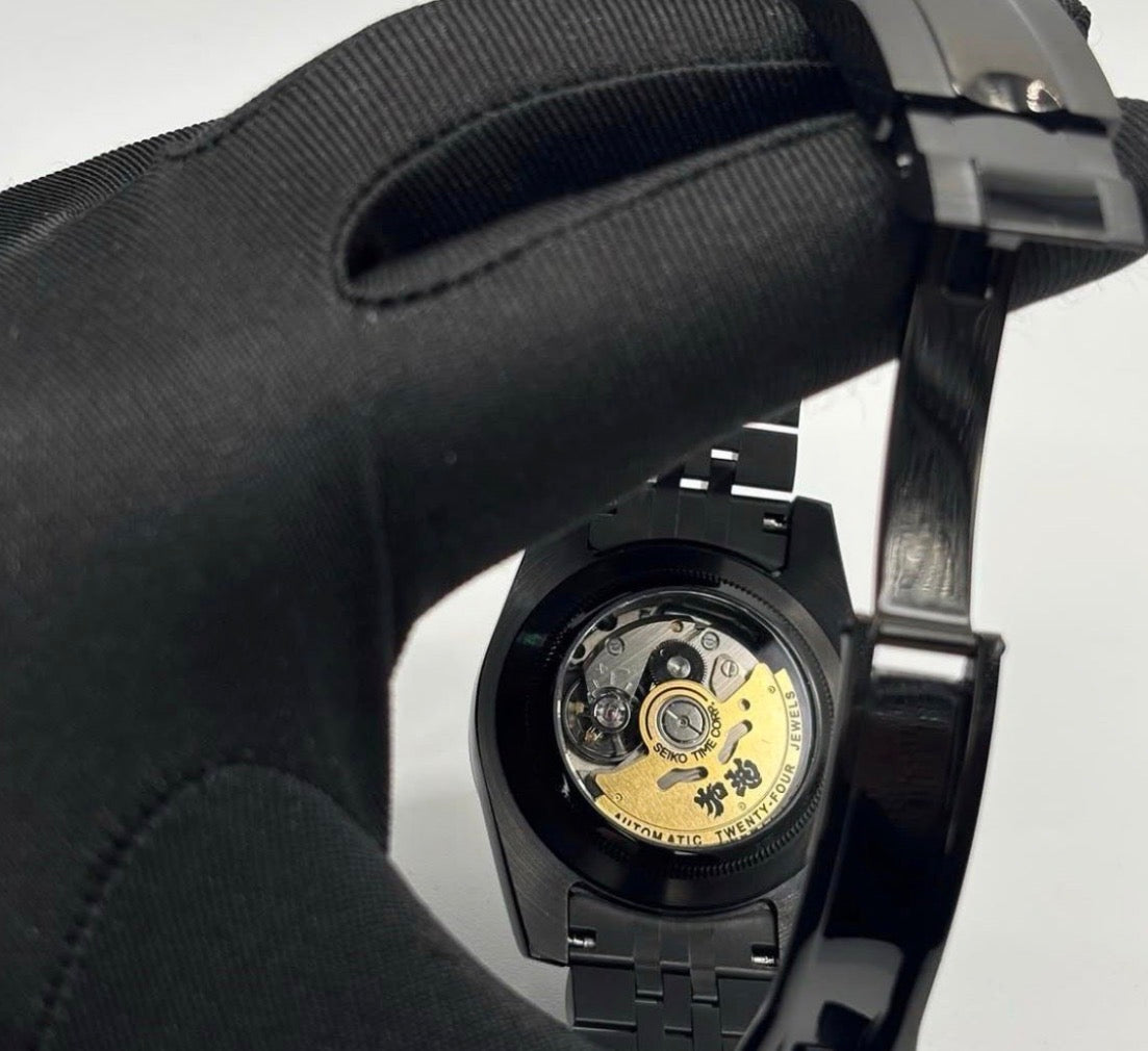 Seiko Datejust Mod Black PVD ‘Gold Arabic Dial’ 39mm
