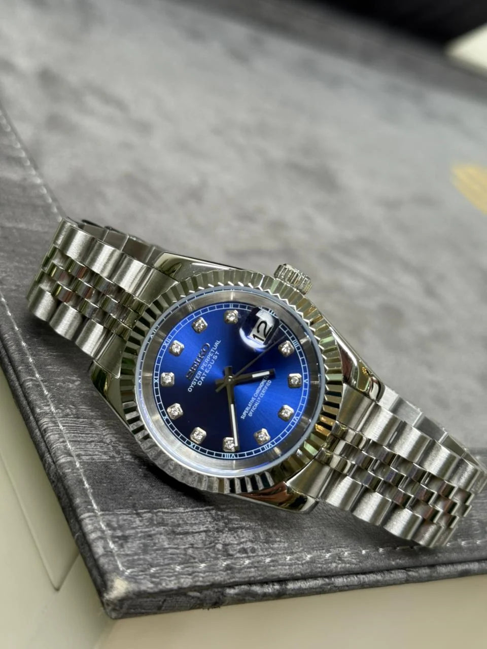 Seiko Date-just Mod ‘Blue Diamond Dial’ 36/39