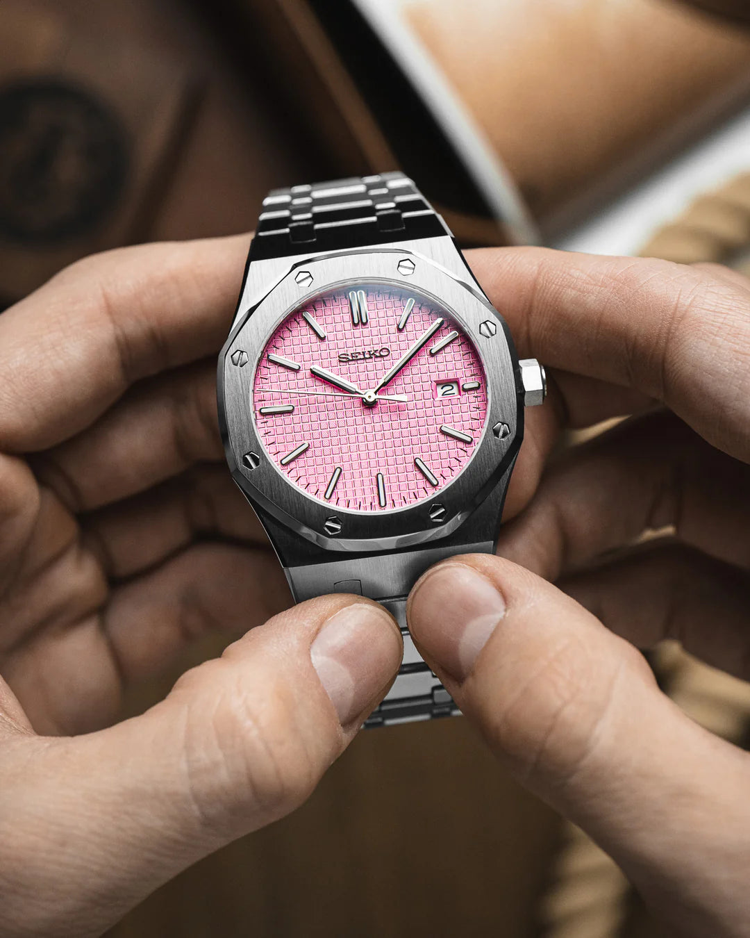 Seiko Royal Oak Mod ‘Pink Dial’ 41