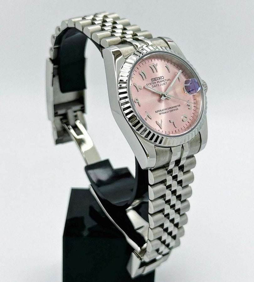 Arabic Pink Dial Ladies Seiko Datejust 36/39