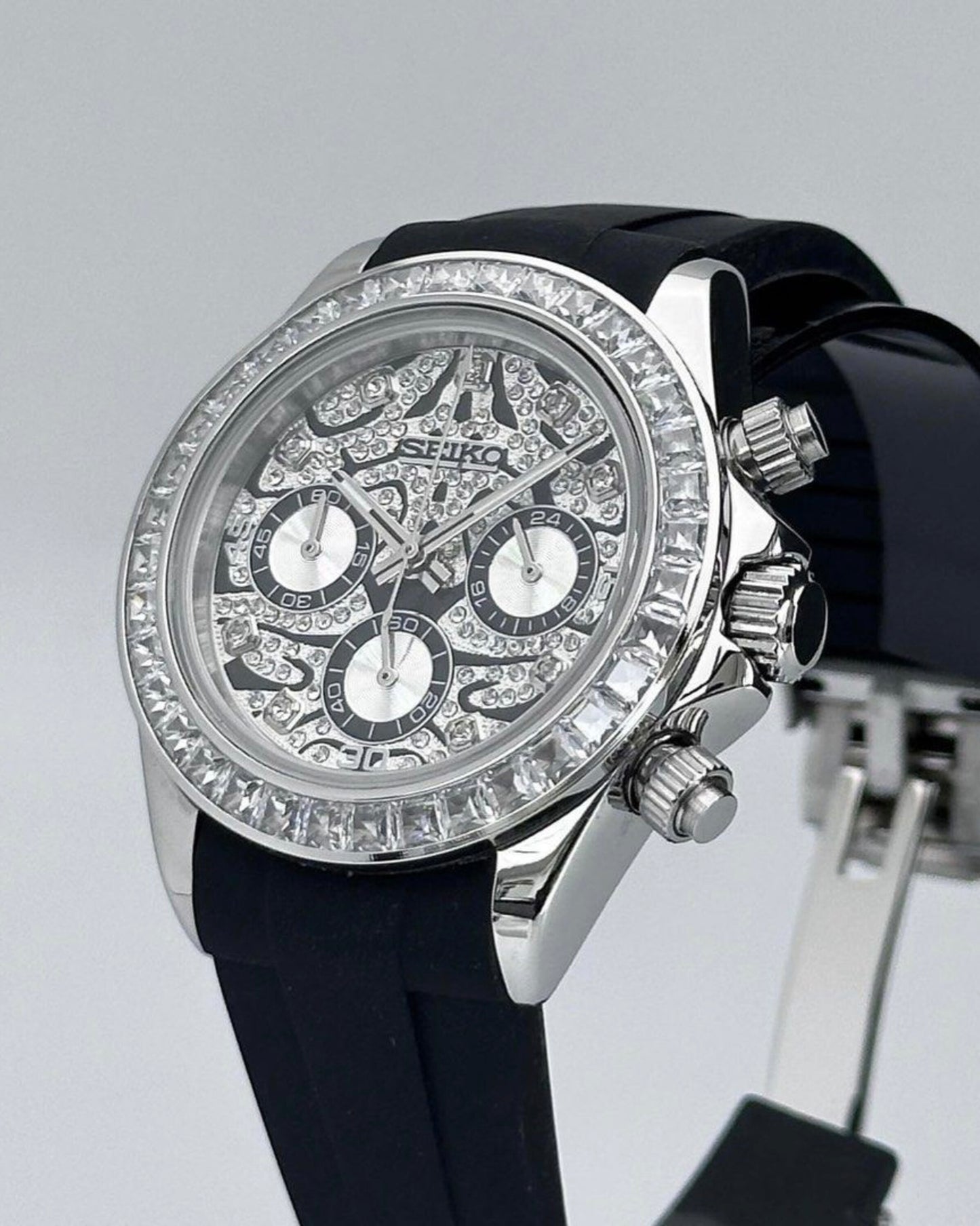 Seiko Daytona Silver ‘Eye of the Tiger’ Mod 40