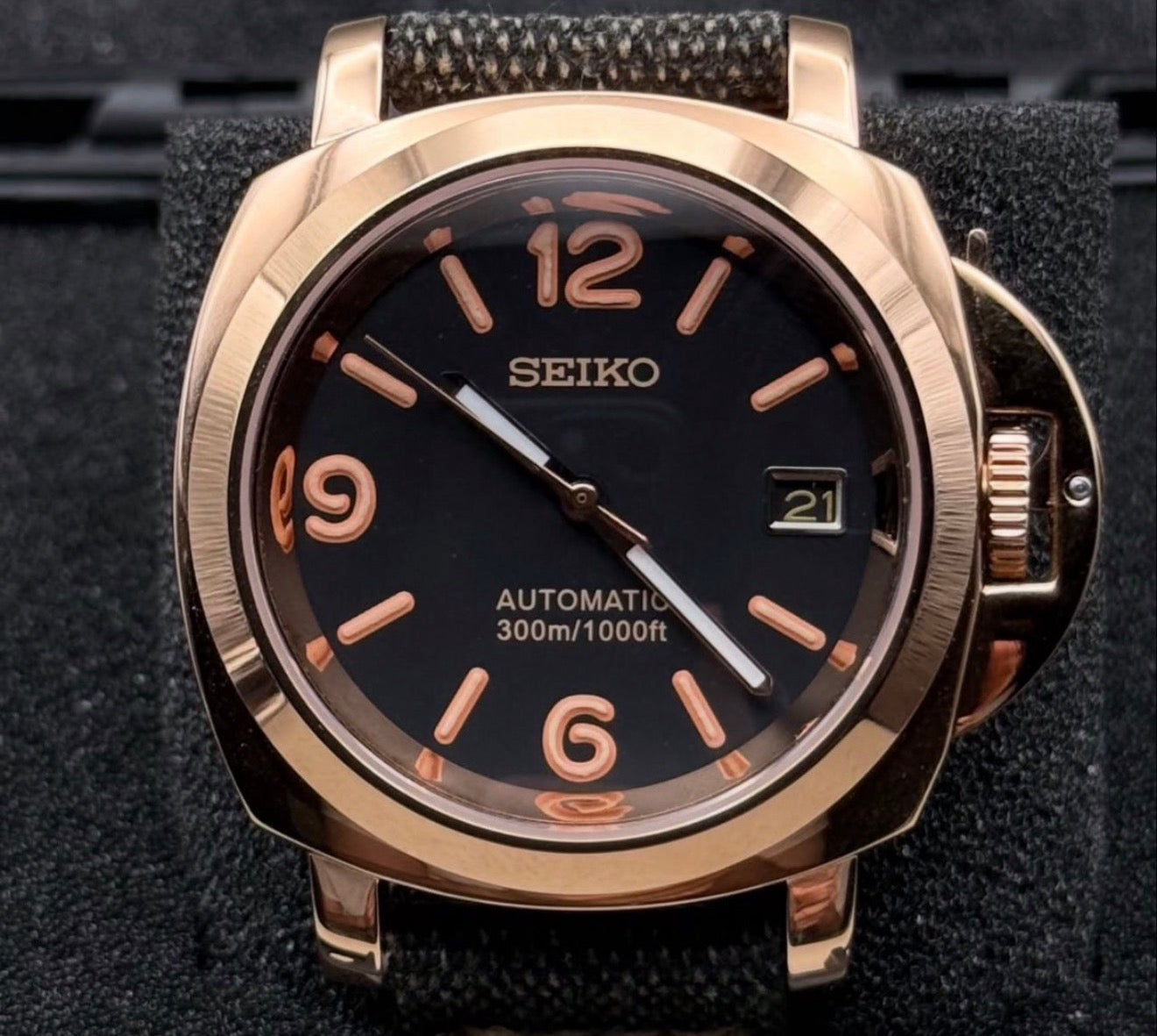PanSeiko Mod ‘Rose Gold/ Black Dial’ 42