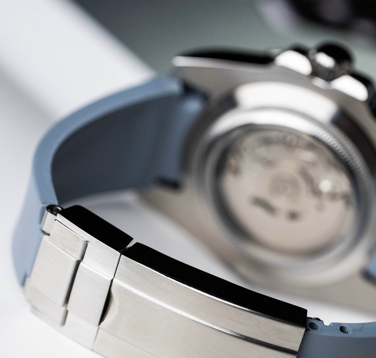 Seiko Yachtmaster Mod ‘Rhodium Grey-Blue Rubber Strap’ 40