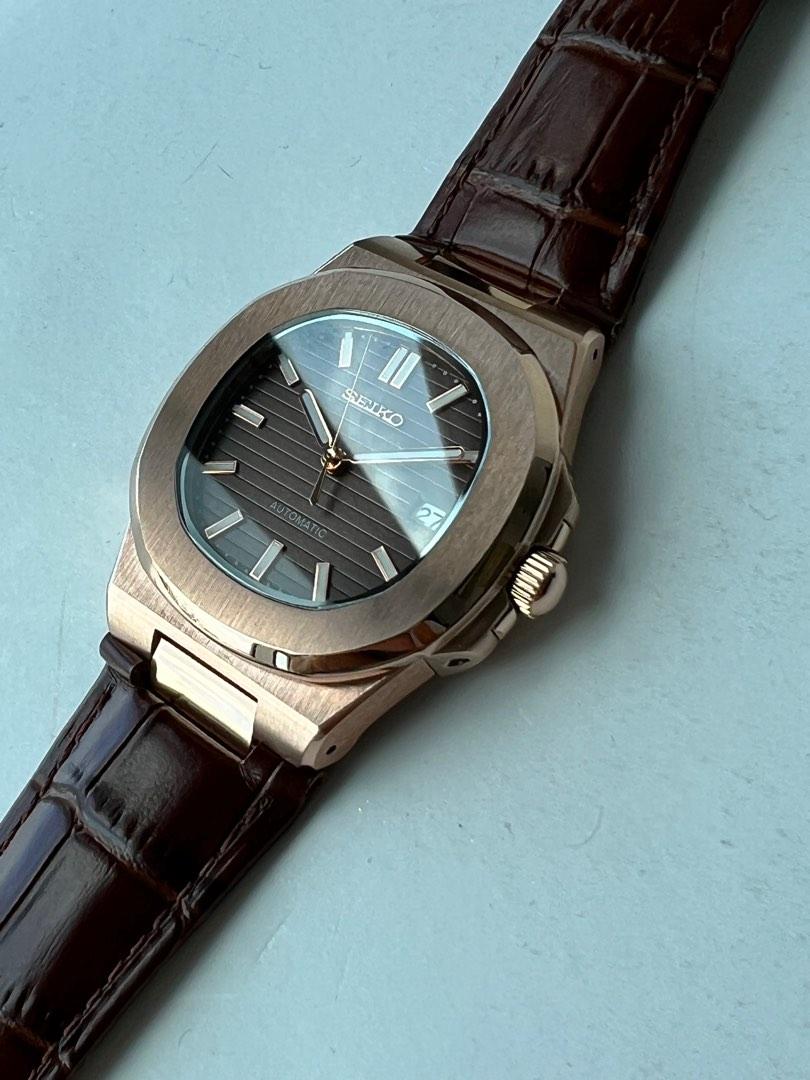 Seiko Nautilus Mod ‘Rose Gold Brown Dial’ 40
