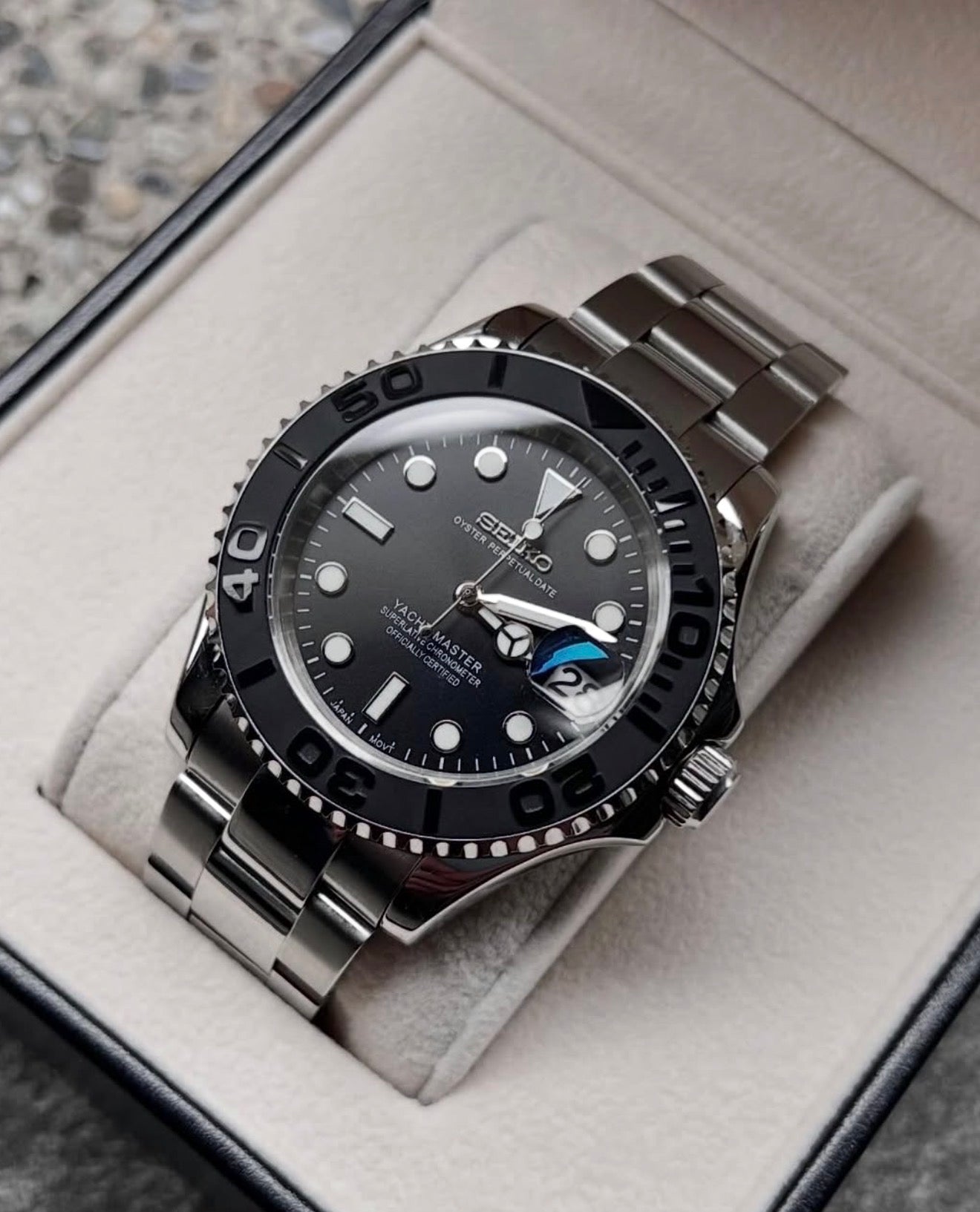 Seiko Yachtmaster Mod ‘Steel/ Black Dial’ 40