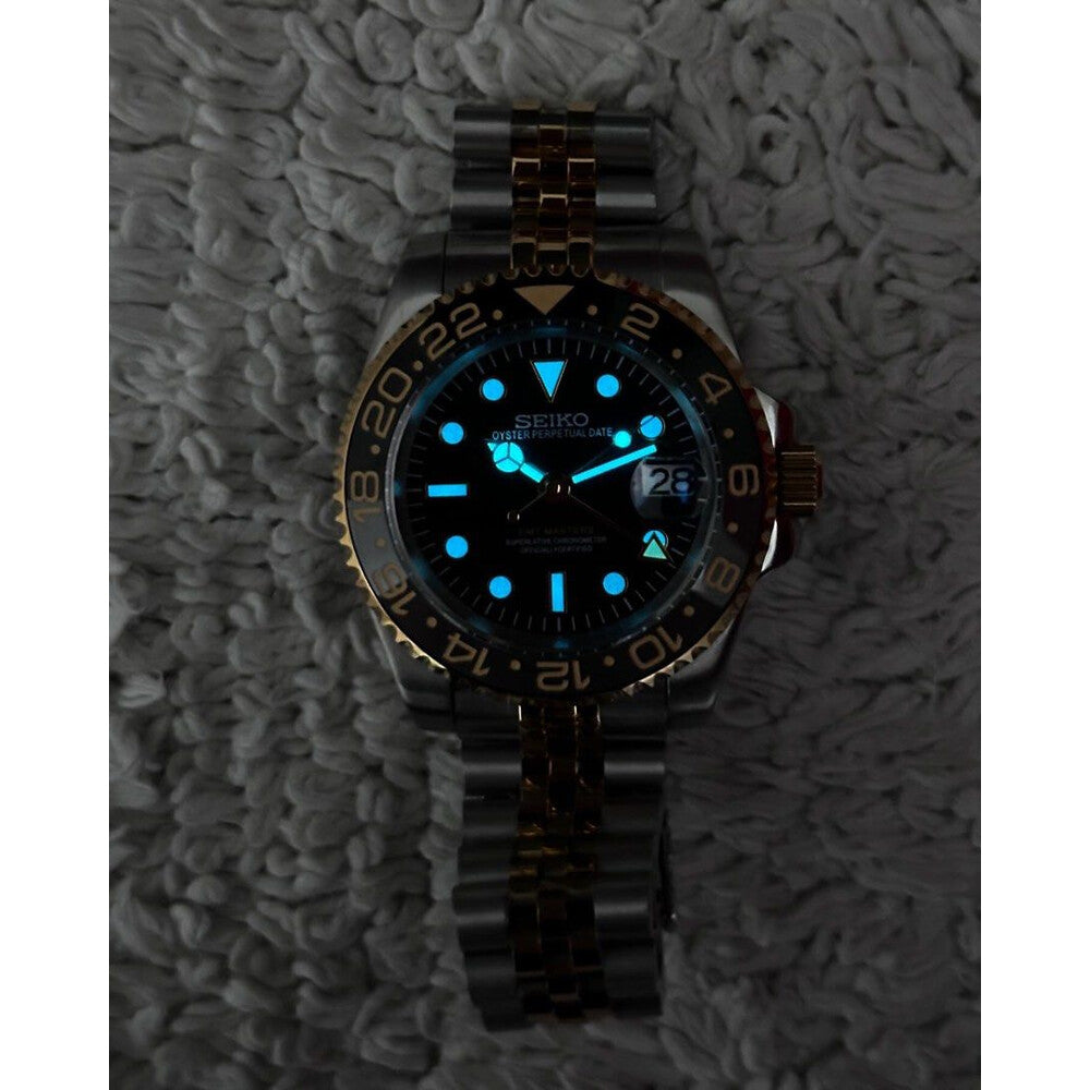 Seiko Gold Two-tone Bruce Wayne GMT-Master II Mod 40
