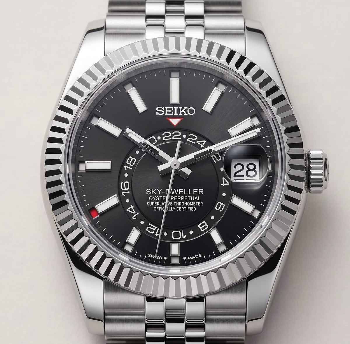 Seiko Sky-Dweller Mod ‘Steel Black Dial’ 40