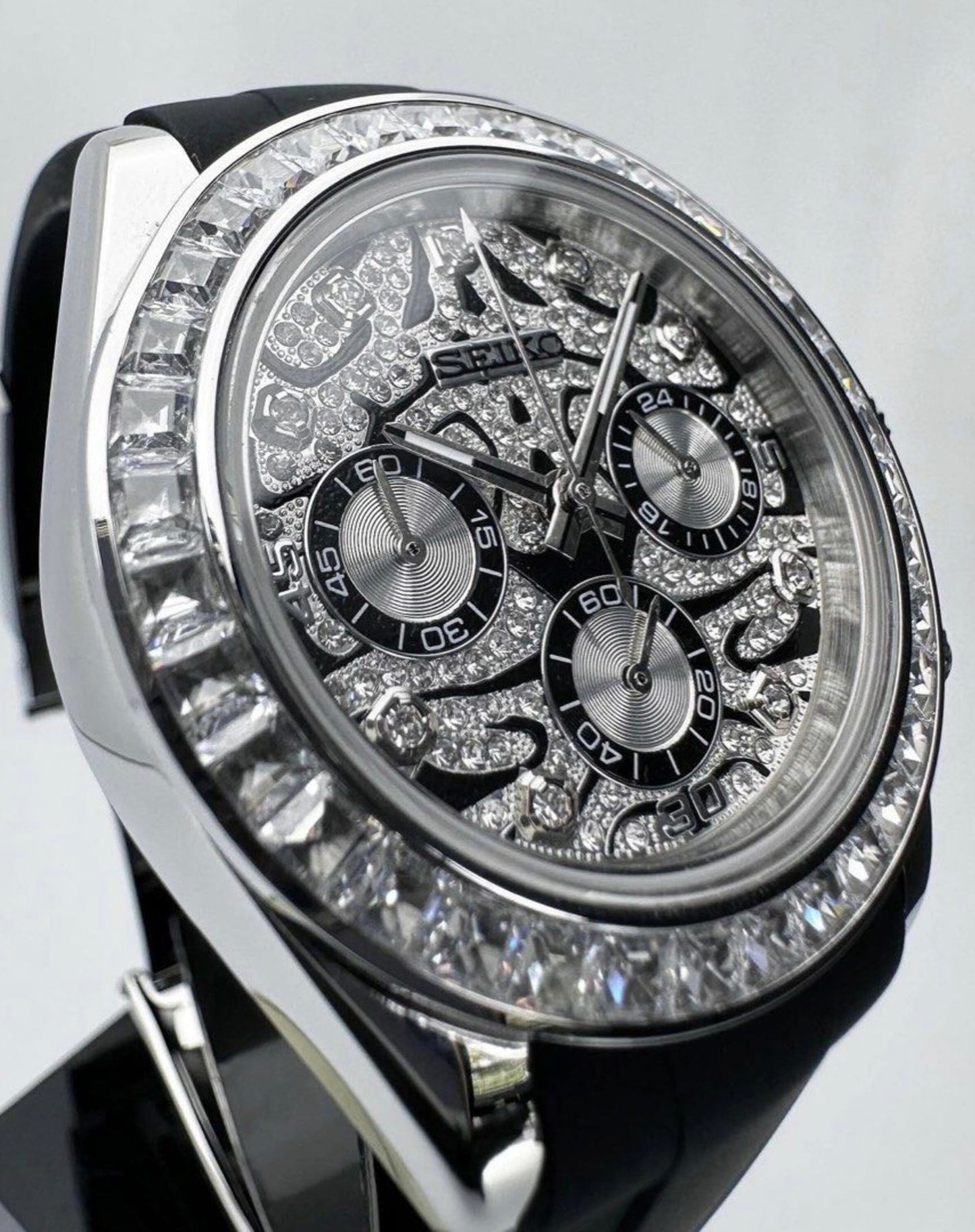Seiko Daytona Silver ‘Eye of the Tiger’ Mod 40
