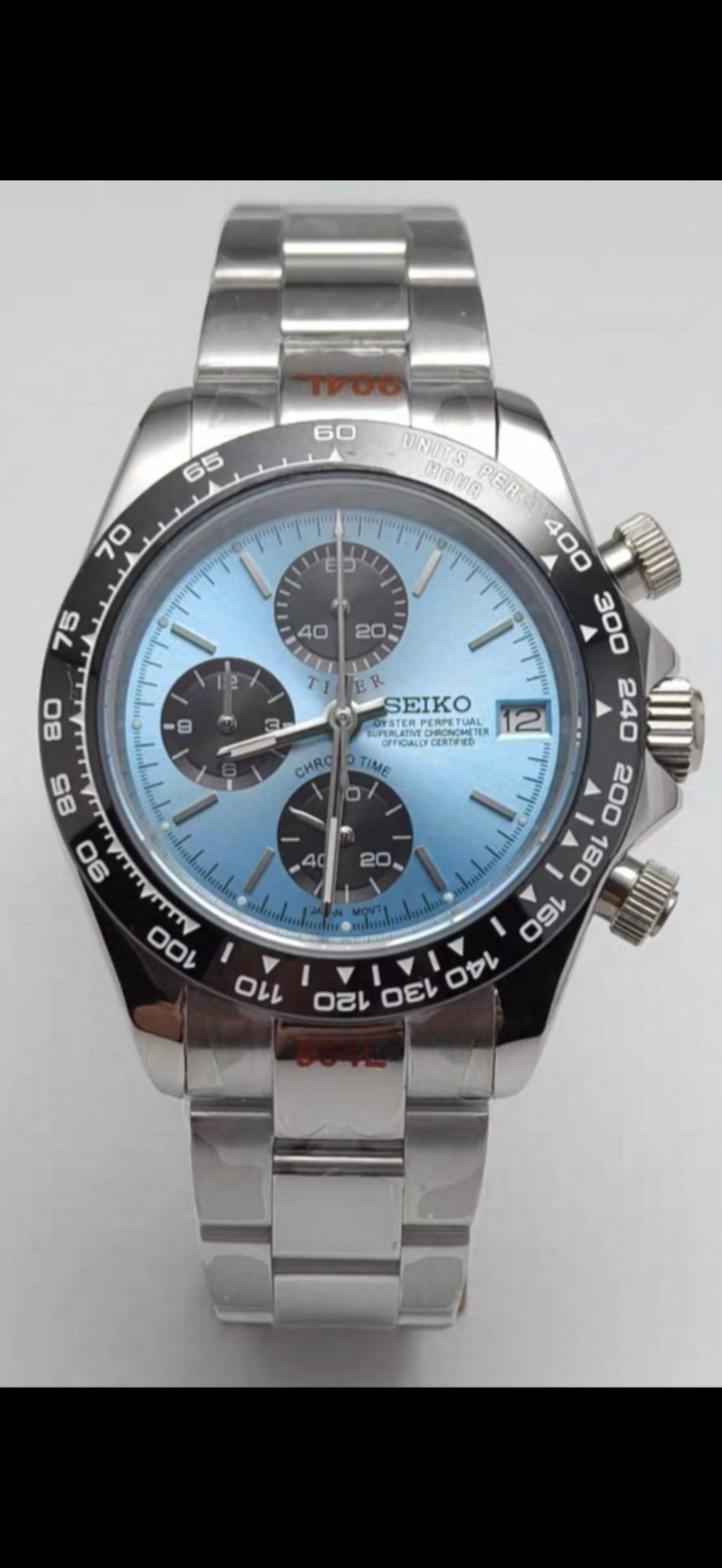 Seiko Daytona Mod ‘Alternative Aqua Blue Dial’ 40