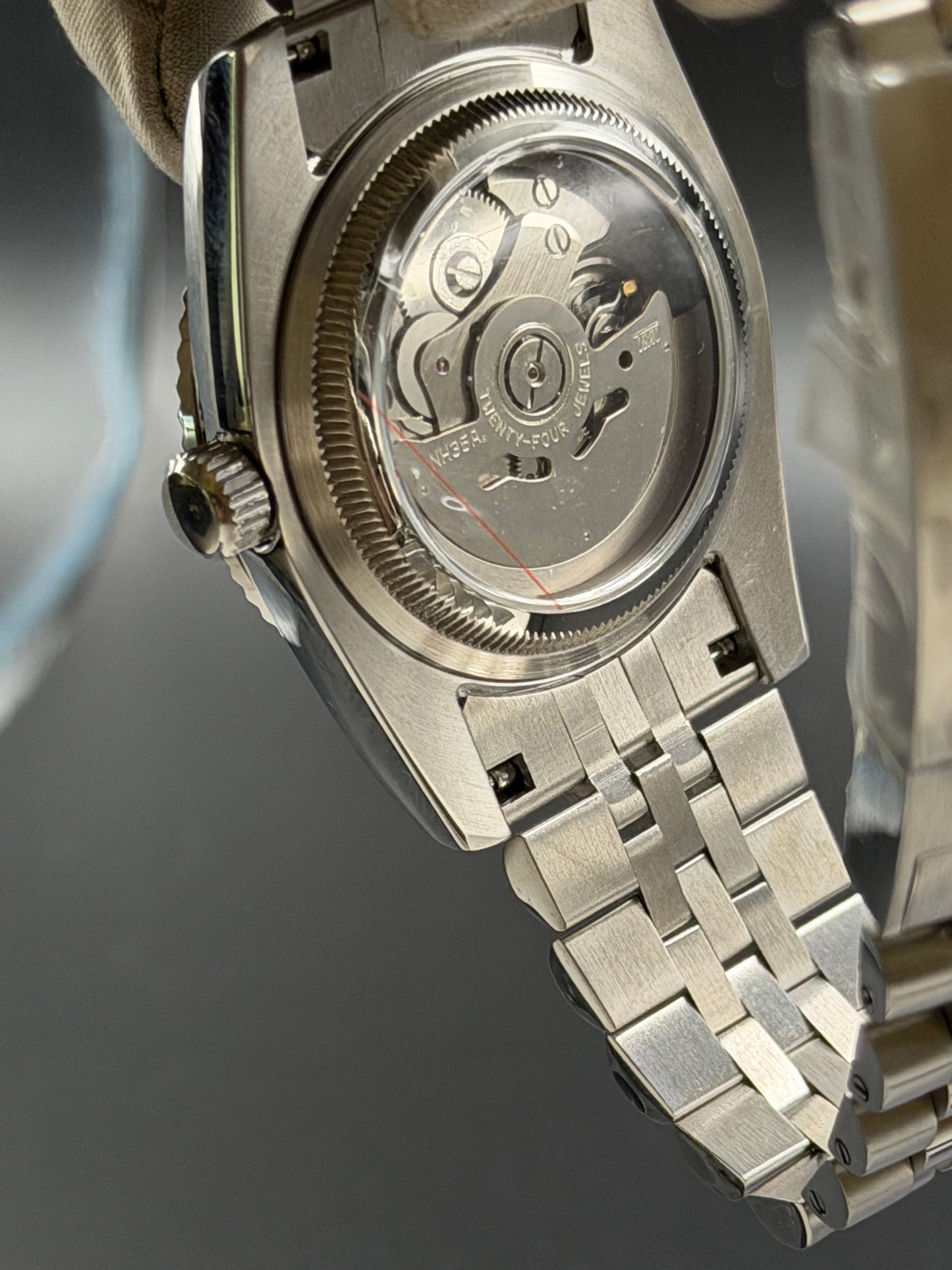 Seiko Date-just Mod Olive Green Dial Mod 36/39