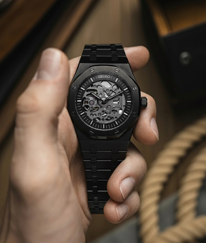 Seiko Royal Oak Mod ‘Black PVD Skeleton’ 41 (NH72)