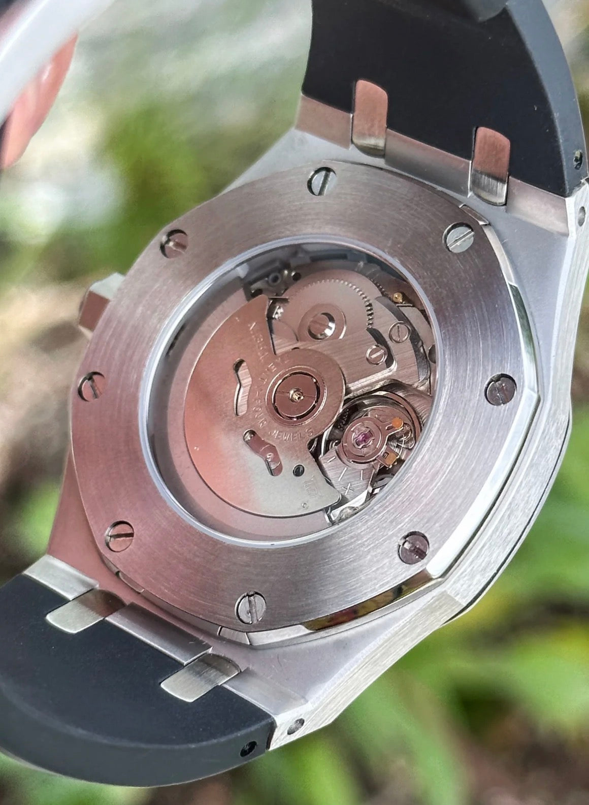 Seiko Royal Oak Mod ‘Black Arabic Dial/ Rubber Strap’ 41