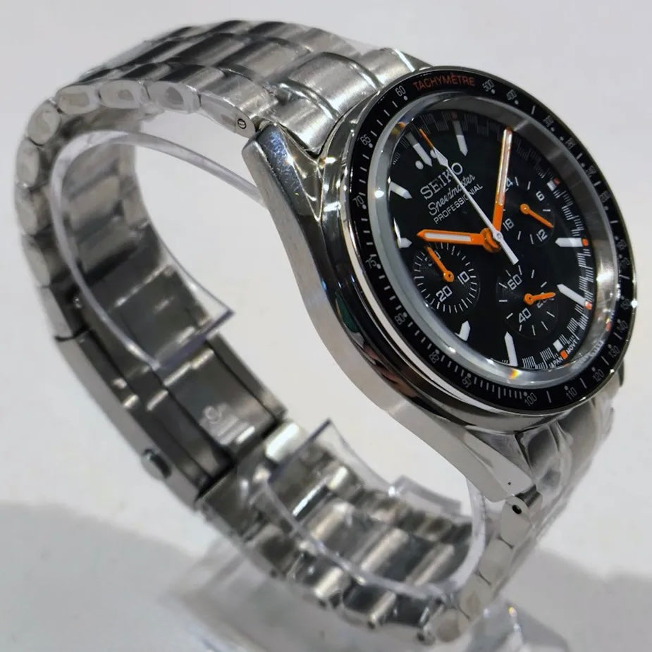 Seiko Speedmaster Mod ‘Steel Orange/Black Dial’ 40