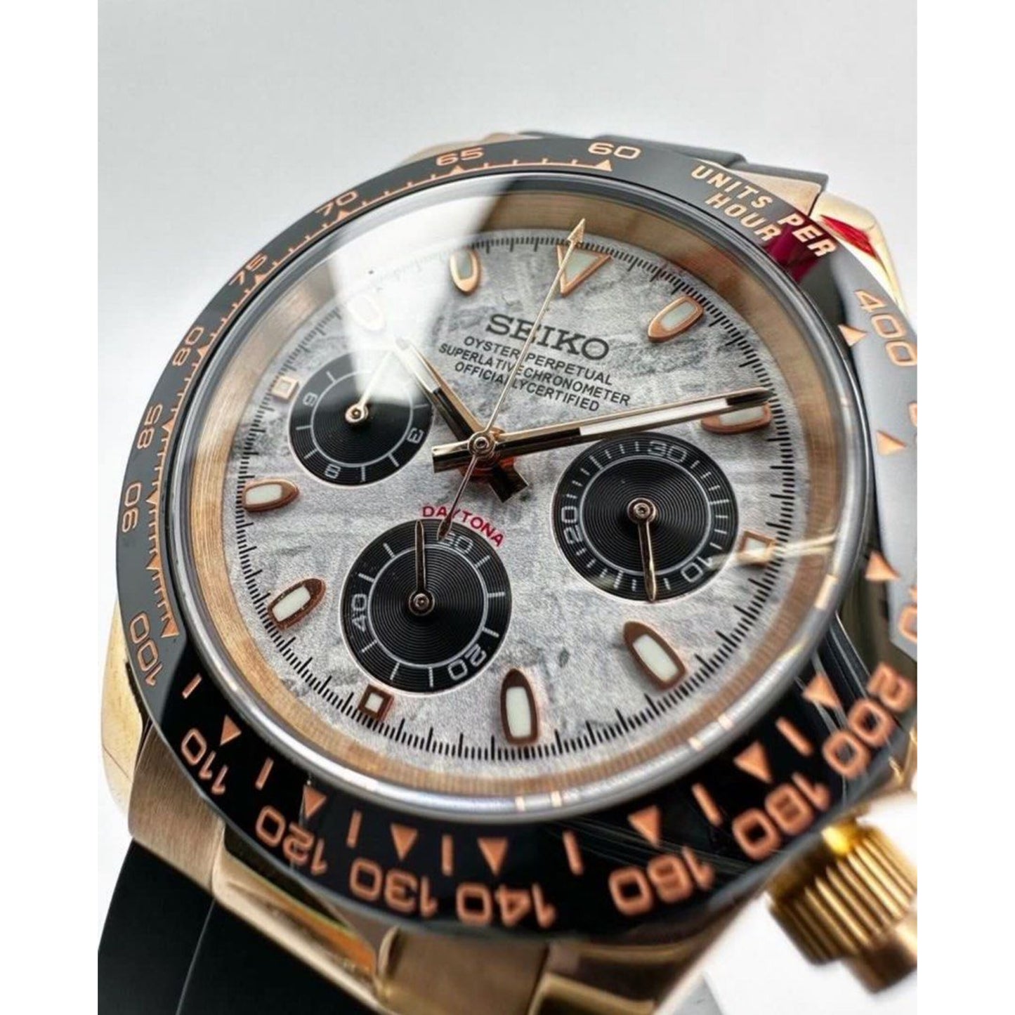 Seiko Daytona ‘Rose Gold Meteorite Dial’ Mod 40