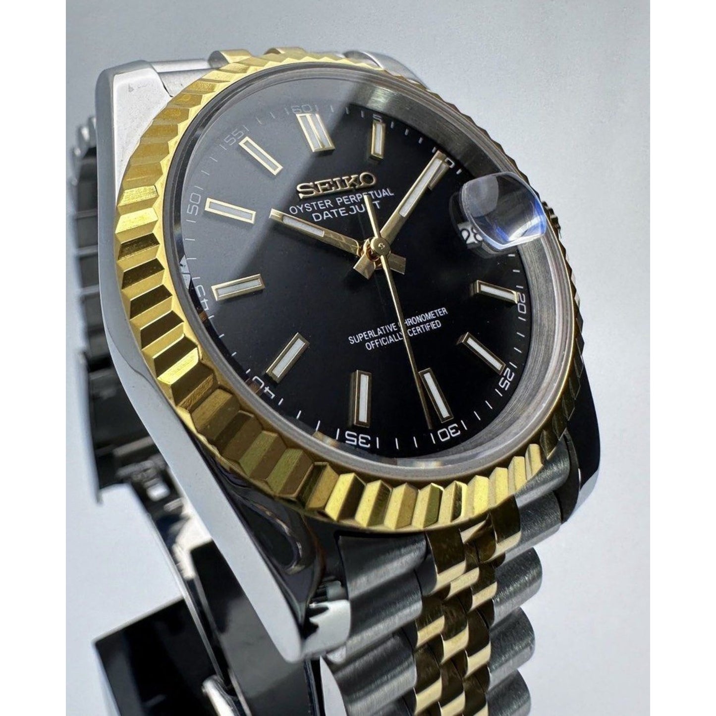 Seiko Datejust 2-Tone ‘Black Dial’ Mod 36/39