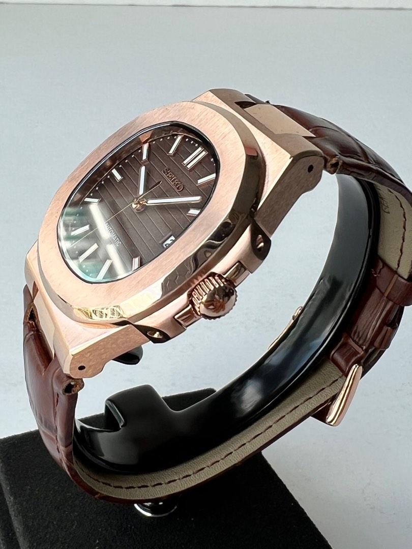 Seiko Nautilus Mod ‘Rose Gold Brown Dial’ 40