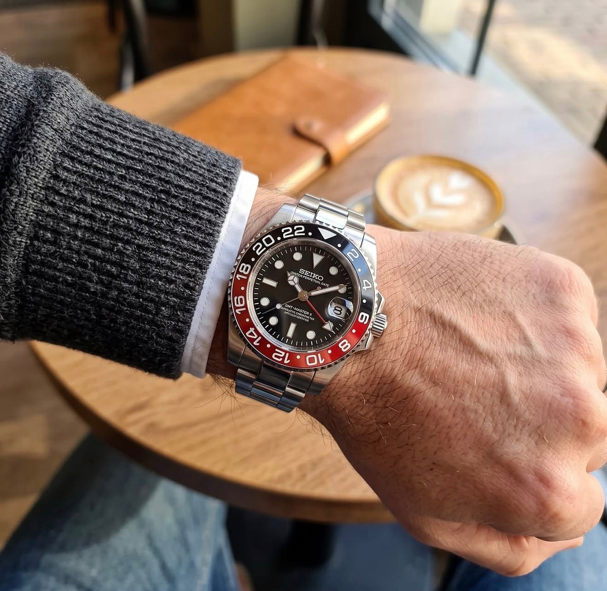 Seiko ‘Coke’ GMT- Master II Mod (Oyster Bracelet)