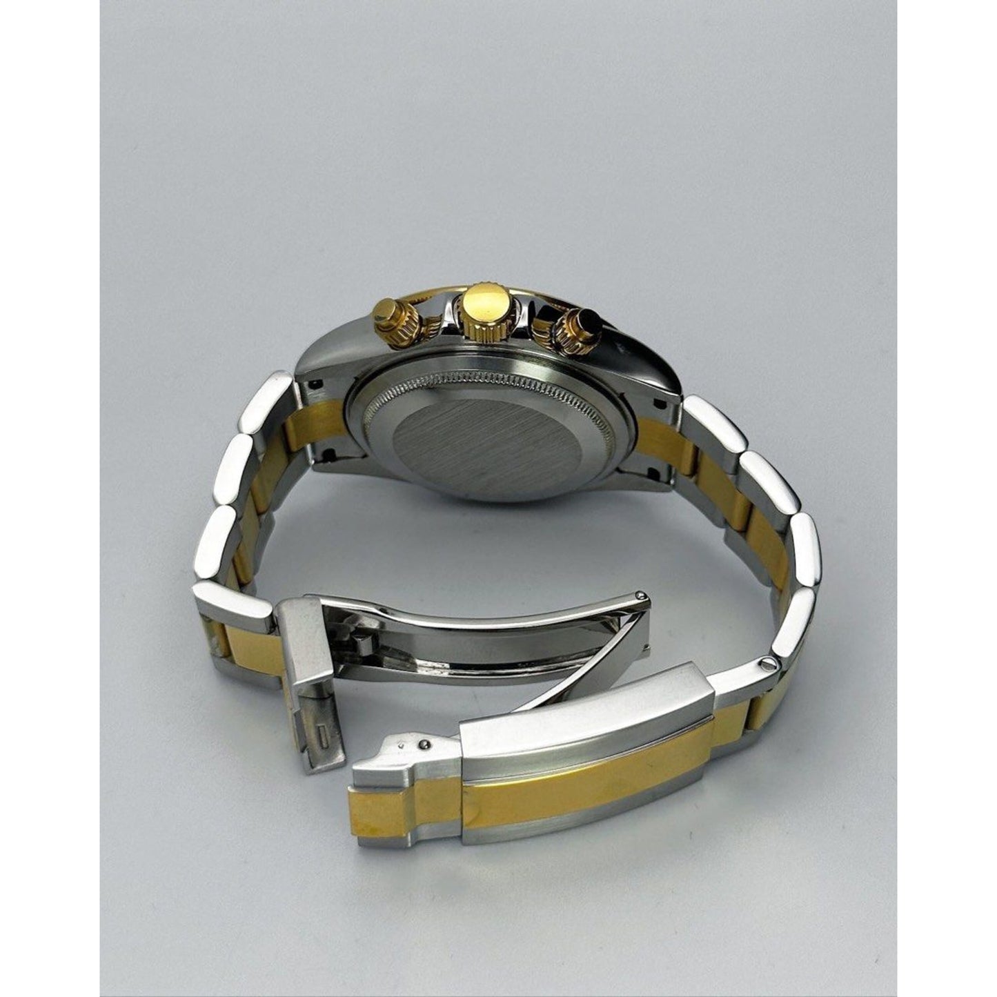 Seiko Daytona Mod 2-Tone Black Dial w/diamonds