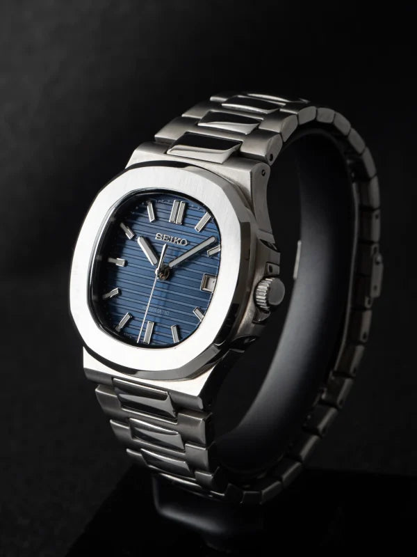 Seiko Nautilus Mod ‘Steel 5711’ Blue Dial 40
