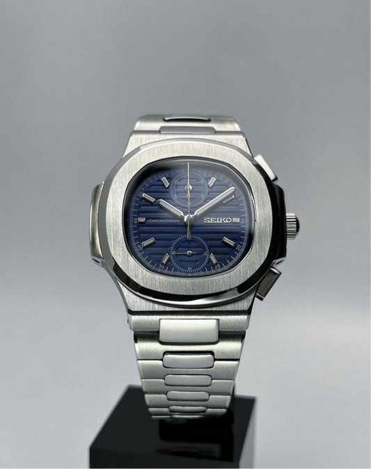 Seiko Nautilus Mod ‘Chronograph Blue Dial’ 40