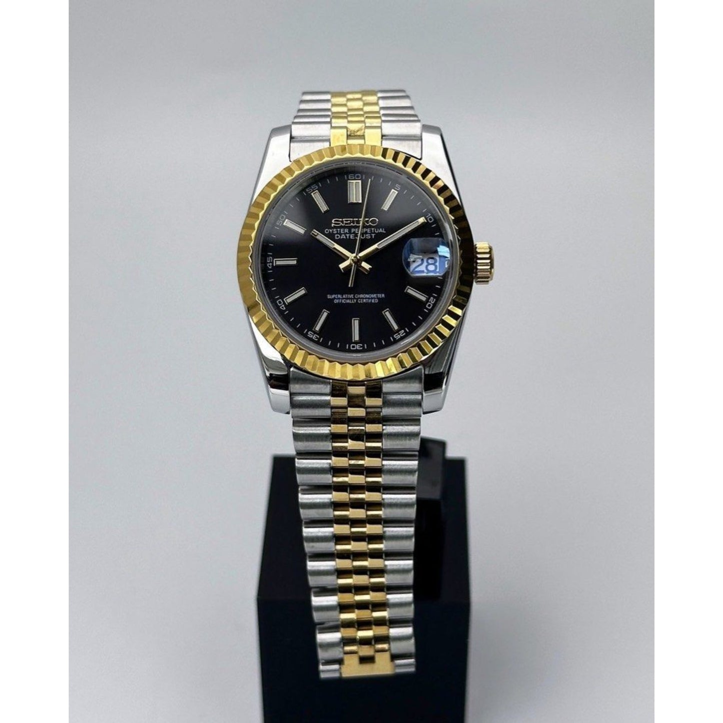 Seiko Datejust 2-Tone ‘Black Dial’ Mod 36/39