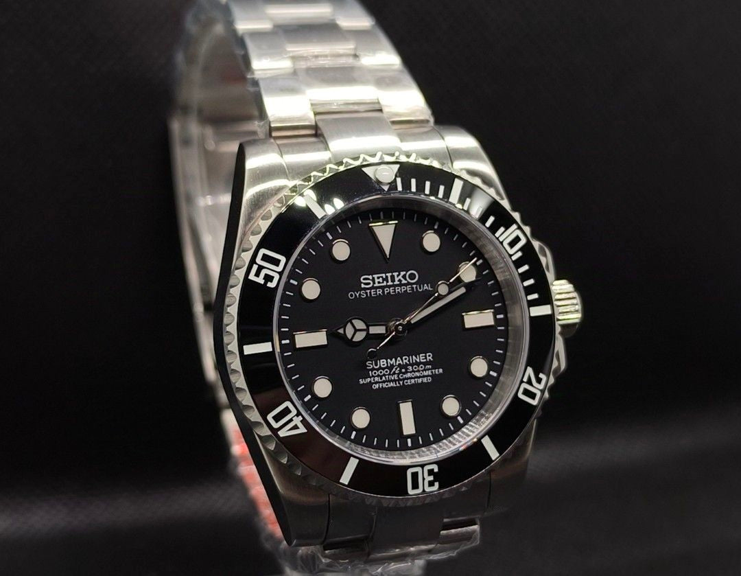 Seiko Submariner Mod ‘Black No-date’ 40