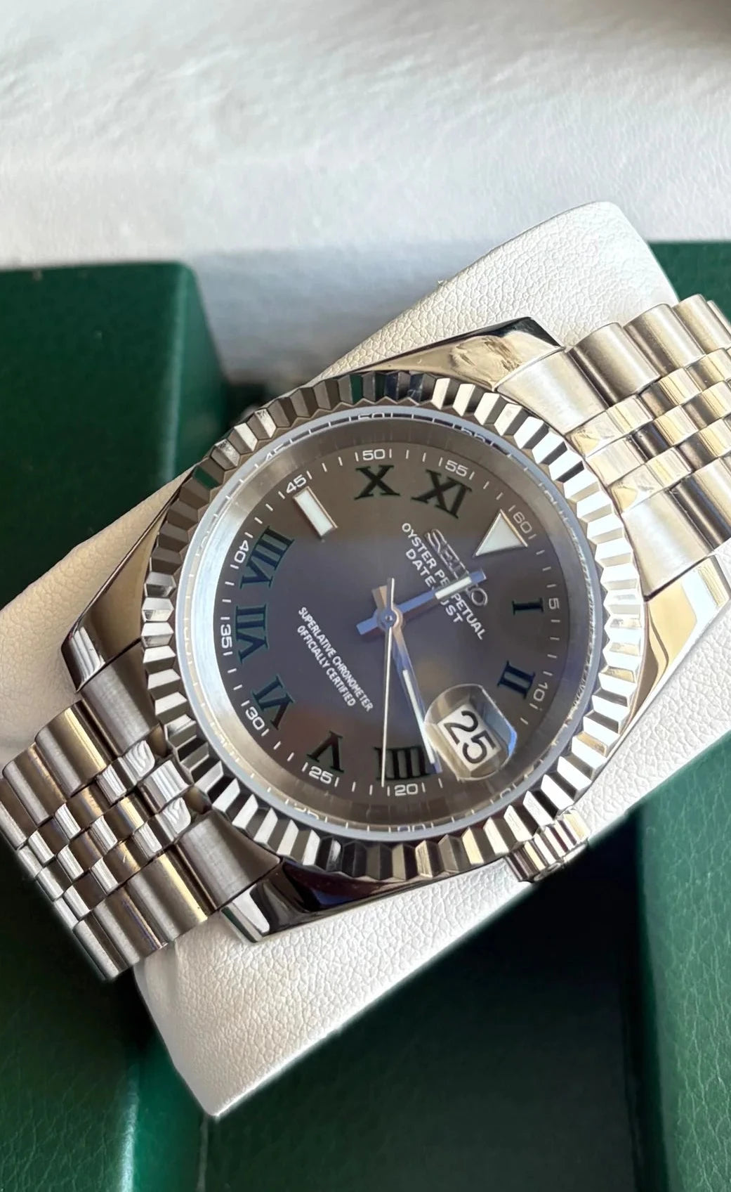 Seiko Date-just mod ‘Wimbledon Dial’ 36/39