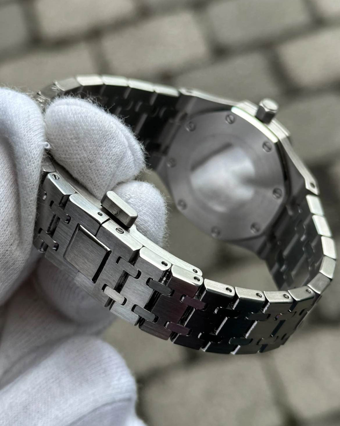 Ladies Seiko Royal Oak Mod ‘Diamond bezel/White dial’ 33mm