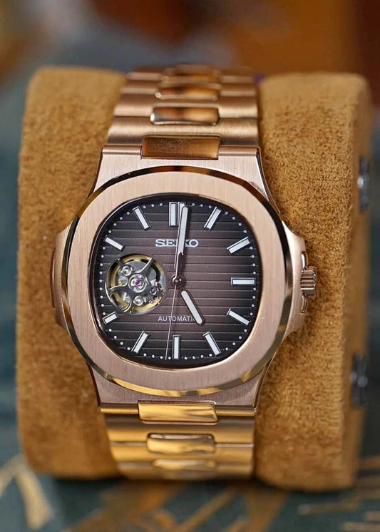 Seiko Nautilus Mod ‘Rose Gold Open Heart’ 40