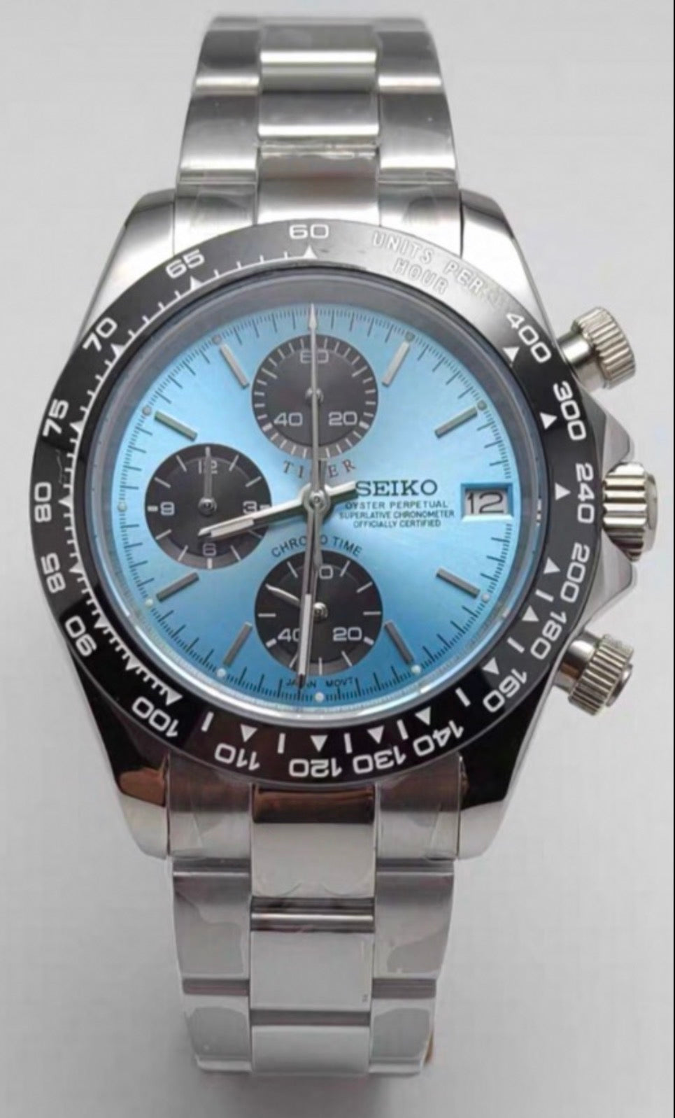 Seiko Daytona Mod ‘Alternative Aqua Blue Dial’ 40