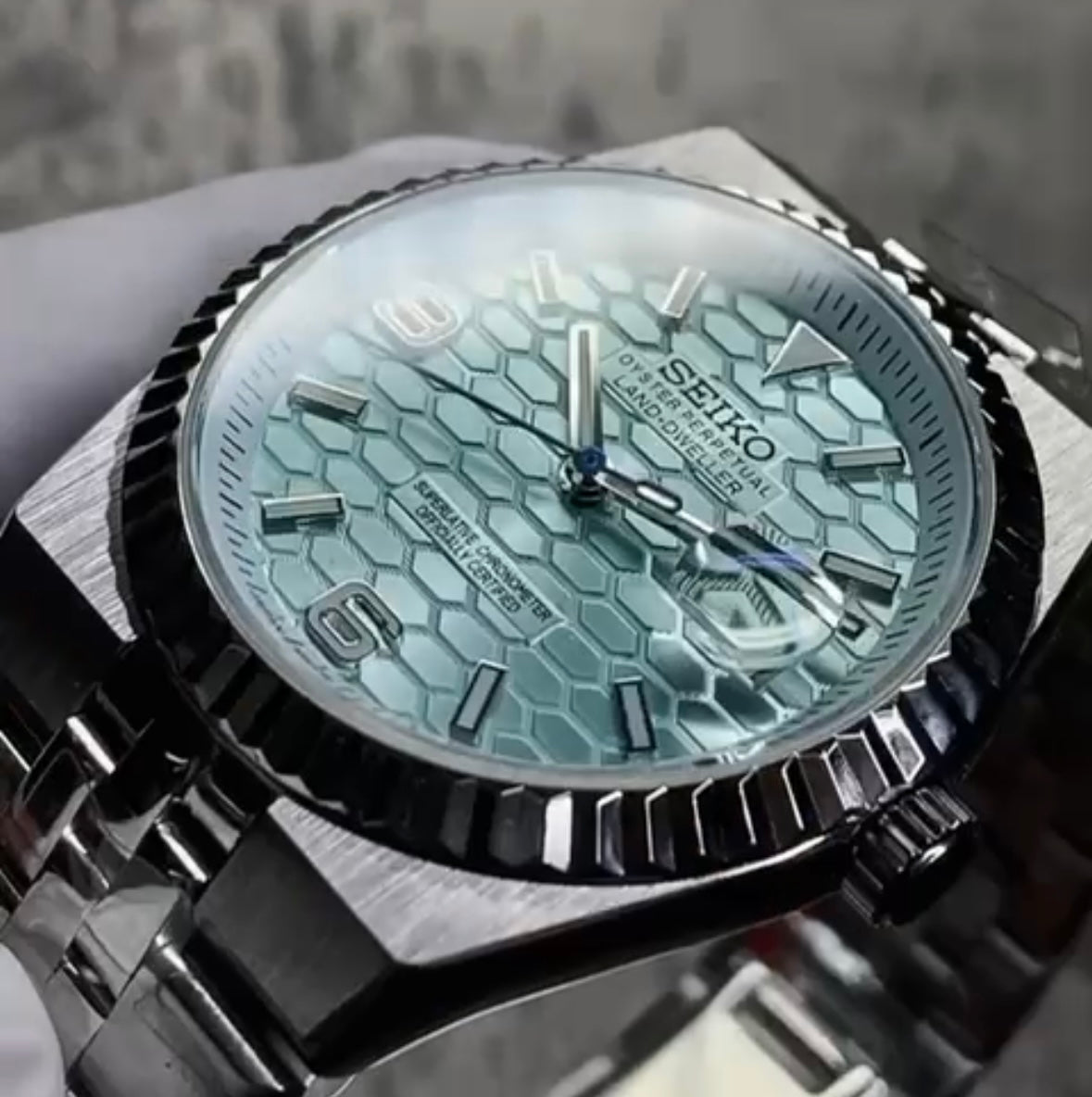 Seiko Land- Dweller Mod Ice Blue Dial 36/39mm