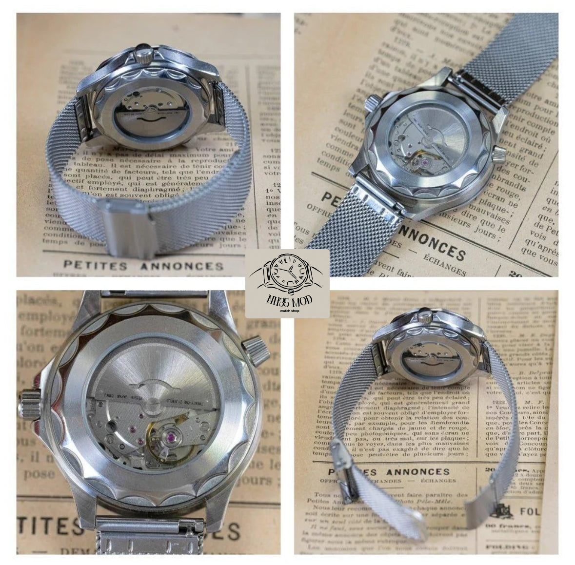 Seiko ‘Red Seamaster’ Mod James Bond Milanese Steel Strap 42