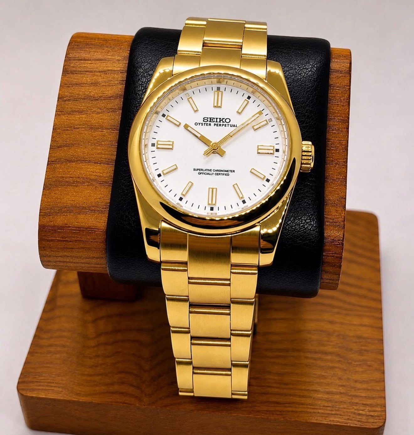 Seiko Oyster Perpetual Mod ‘Gold White Dial’ 36/39