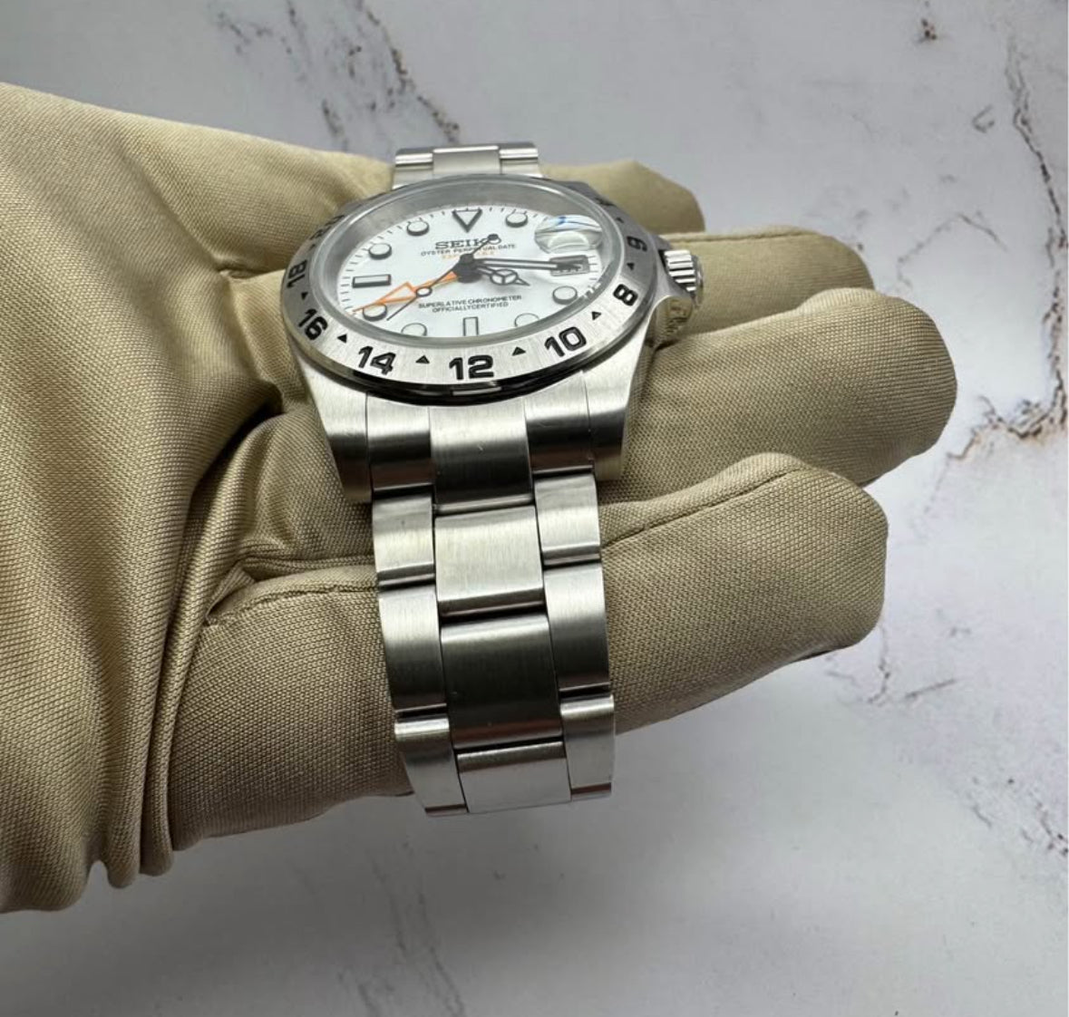 Seiko Explorer GMT White Dial