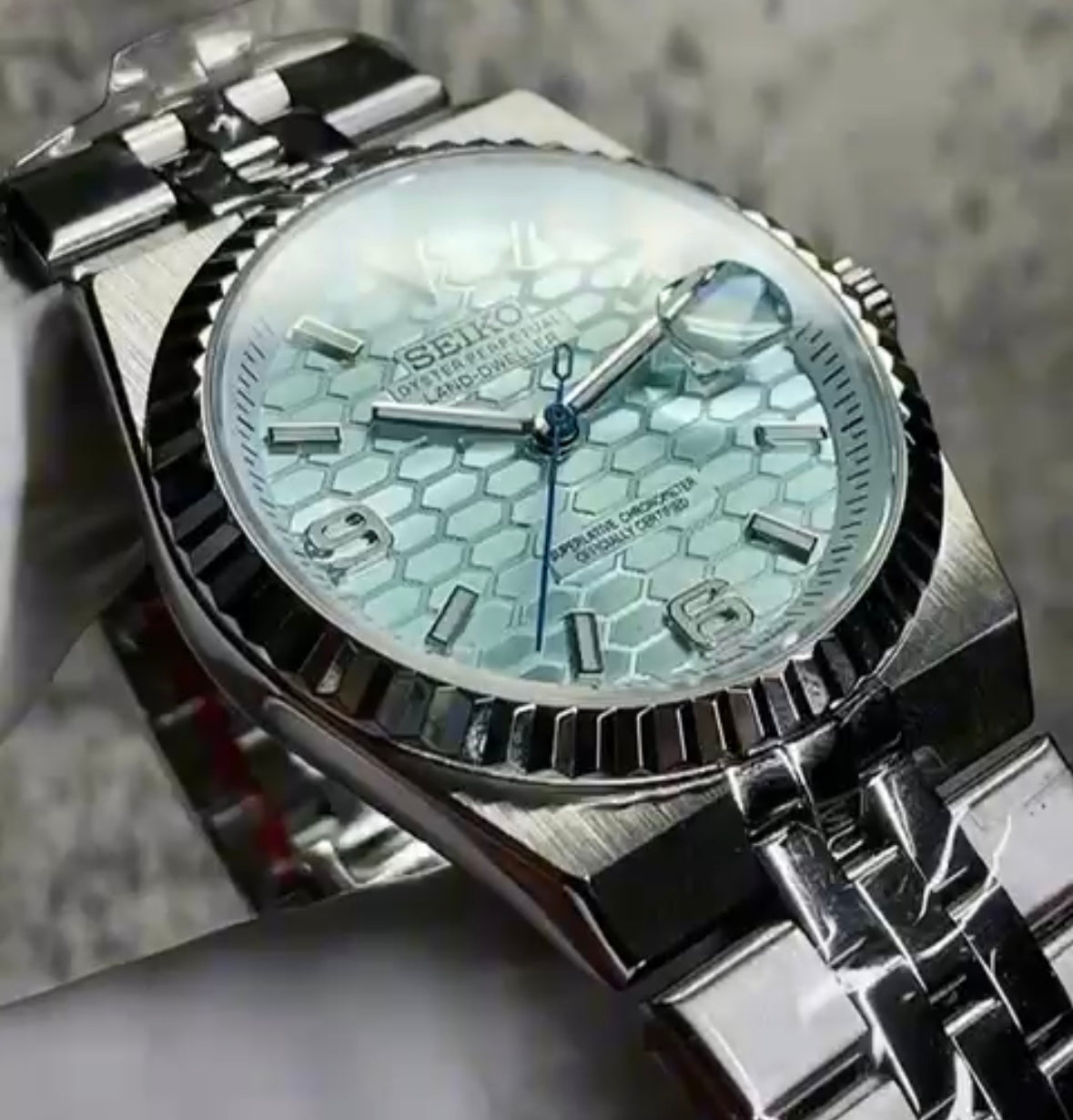 Seiko Land- Dweller Mod Ice Blue Dial 36/39mm