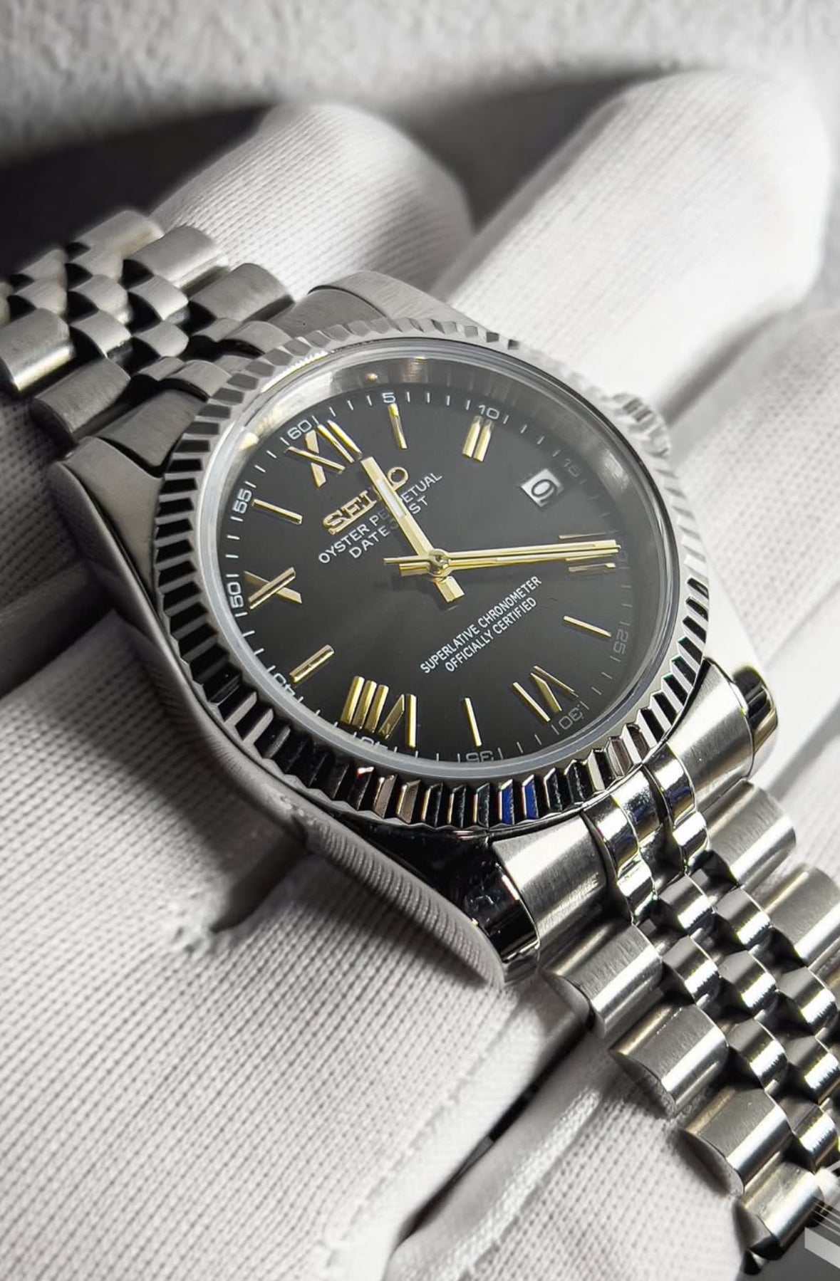 Seiko Datejust Black/Gold Dial