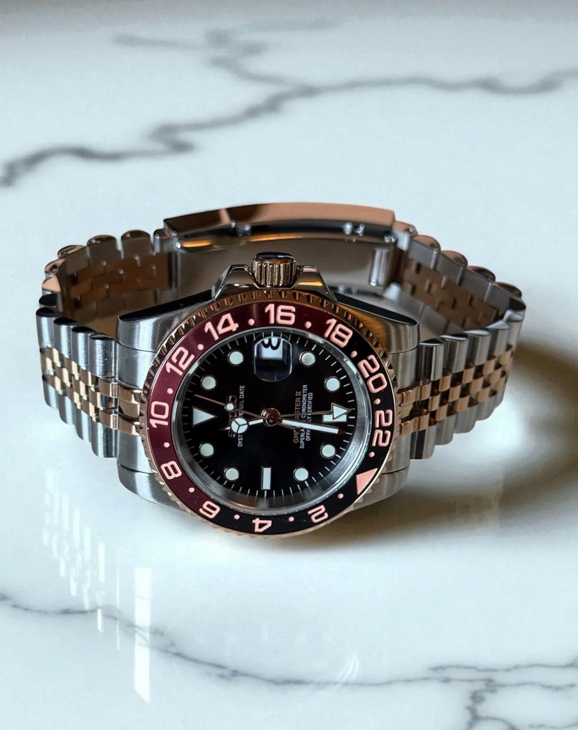 Seiko GMT-Master II Mod Rose Gold Two- Tone ‘Coke’ 40