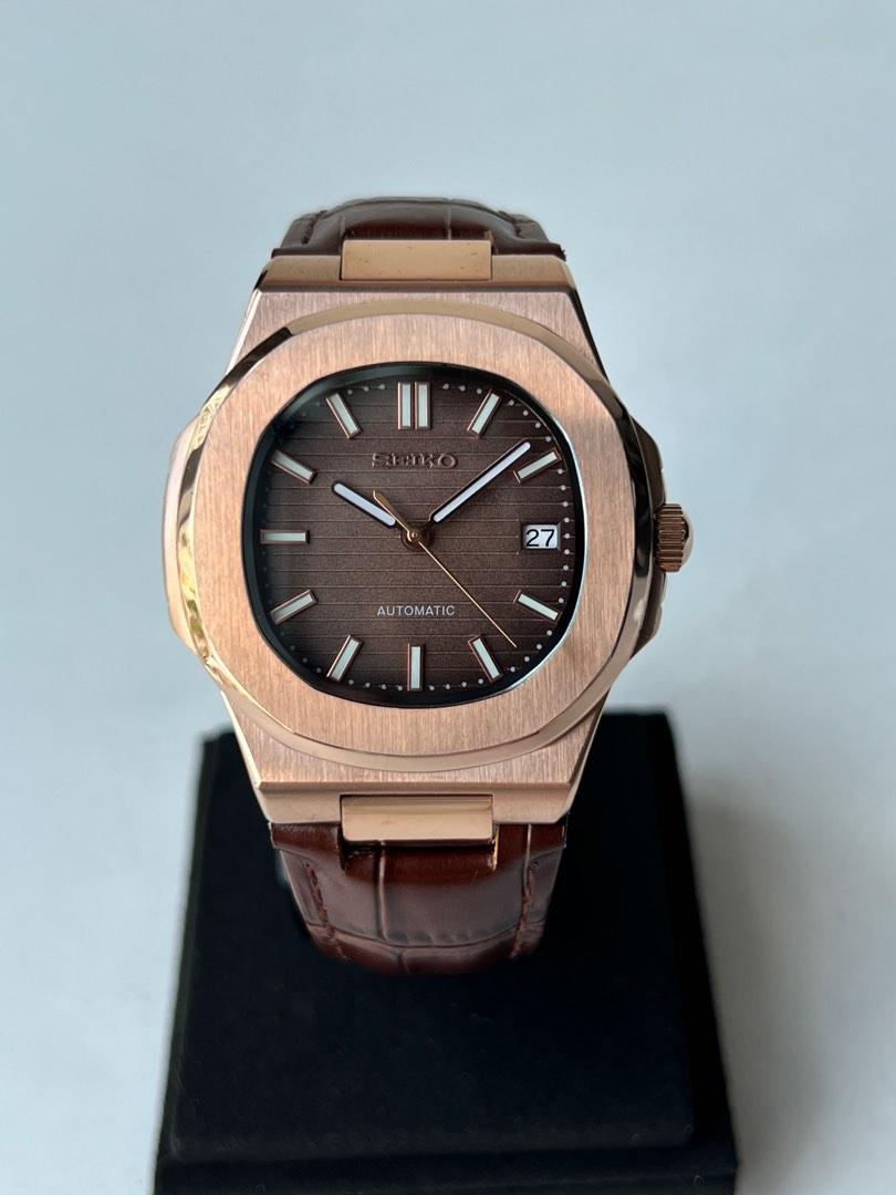 Seiko Nautilus Mod ‘Rose Gold Brown Dial’ 40