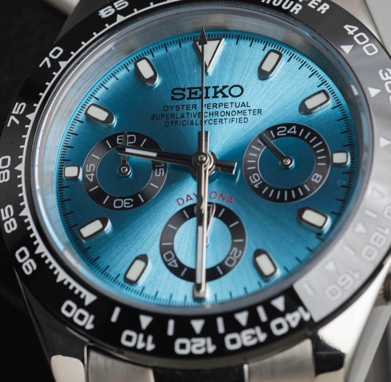 Daytona Mod ‘Steel/ Aqua Blue Dial’ 40