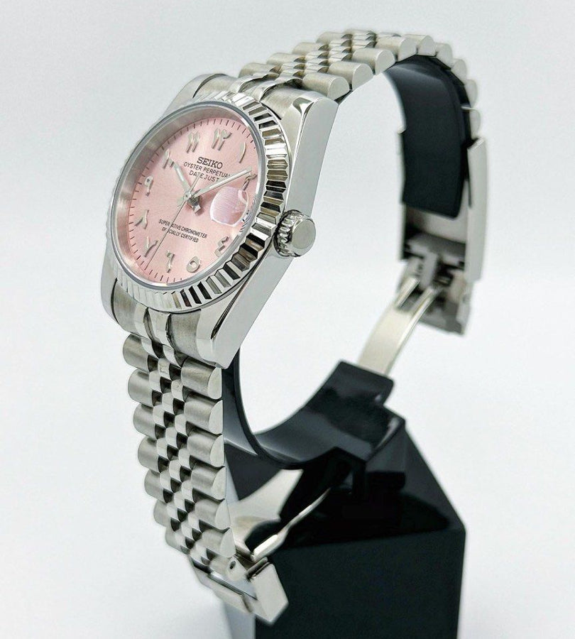 Arabic Pink Dial Ladies Seiko Datejust 36/39