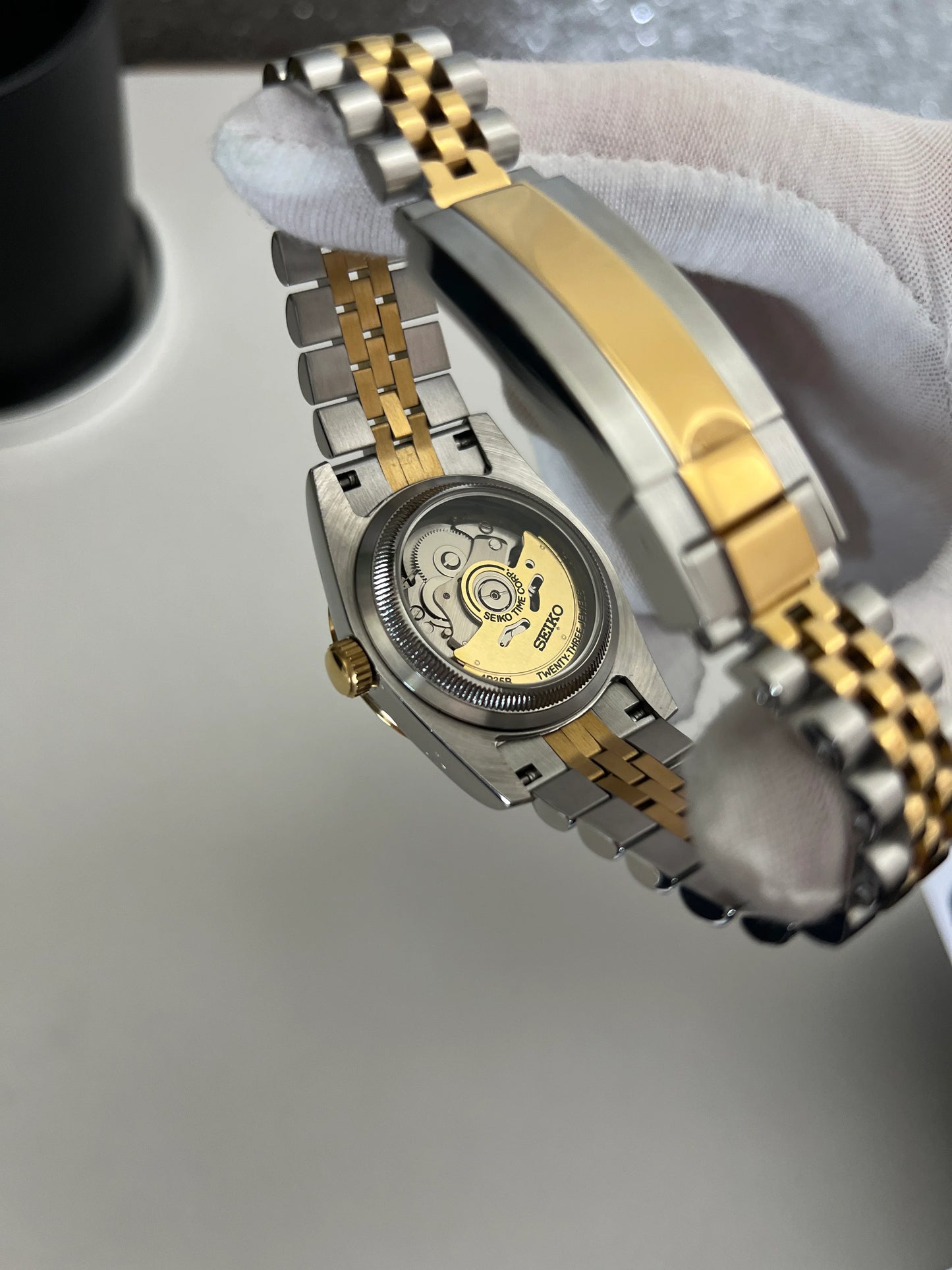 Seiko Datejust mod ‘Two-tone Black Diamond Dial’ 36/39