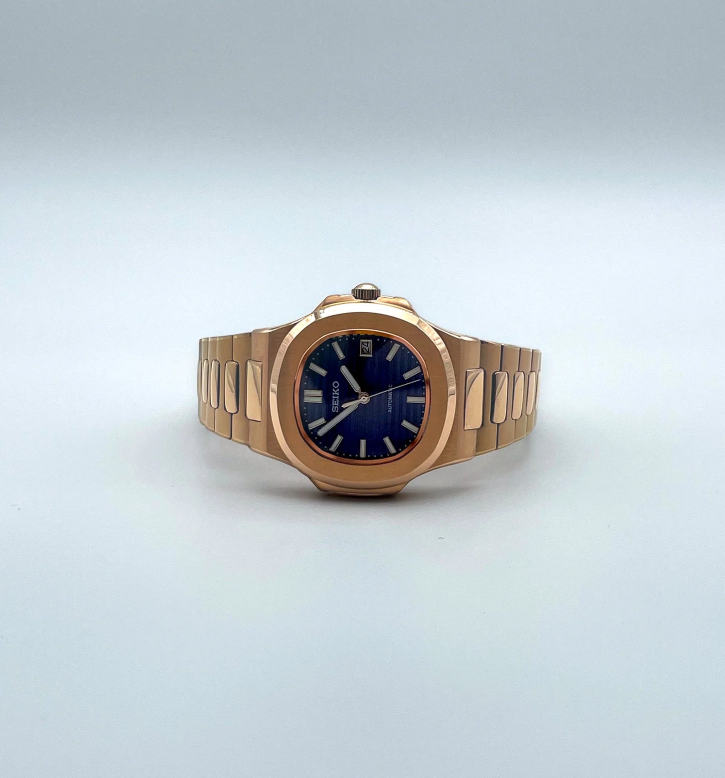 Seiko Nautilus Mod ‘Rose Gold Blue Dial’ 40