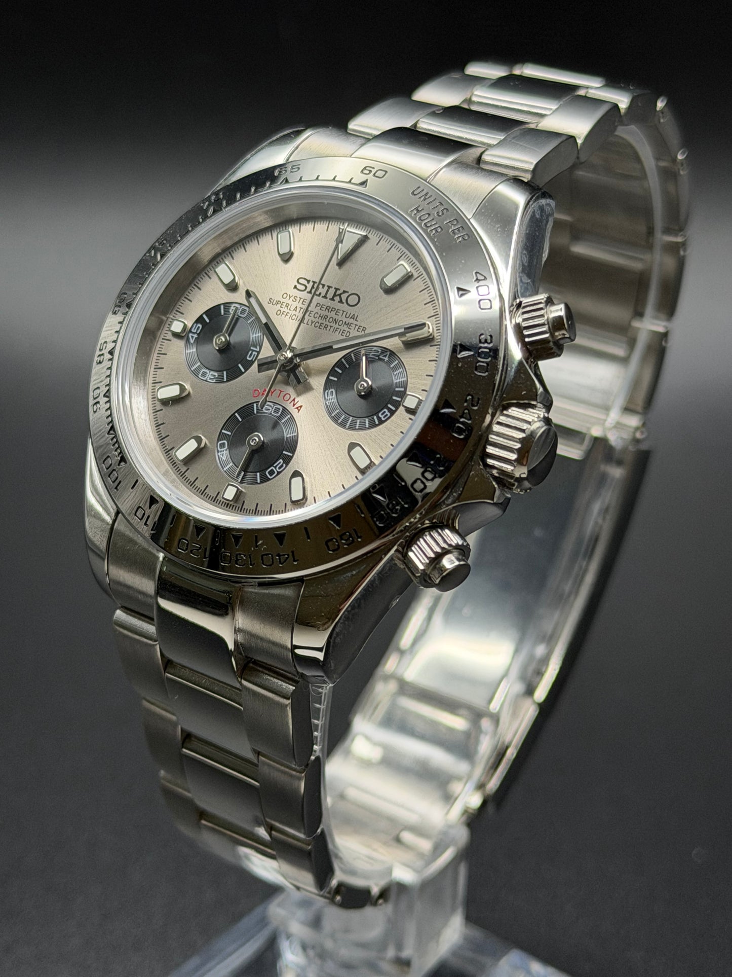 Seiko Daytona Mod ‘Silver Bezel Ghost’ 40