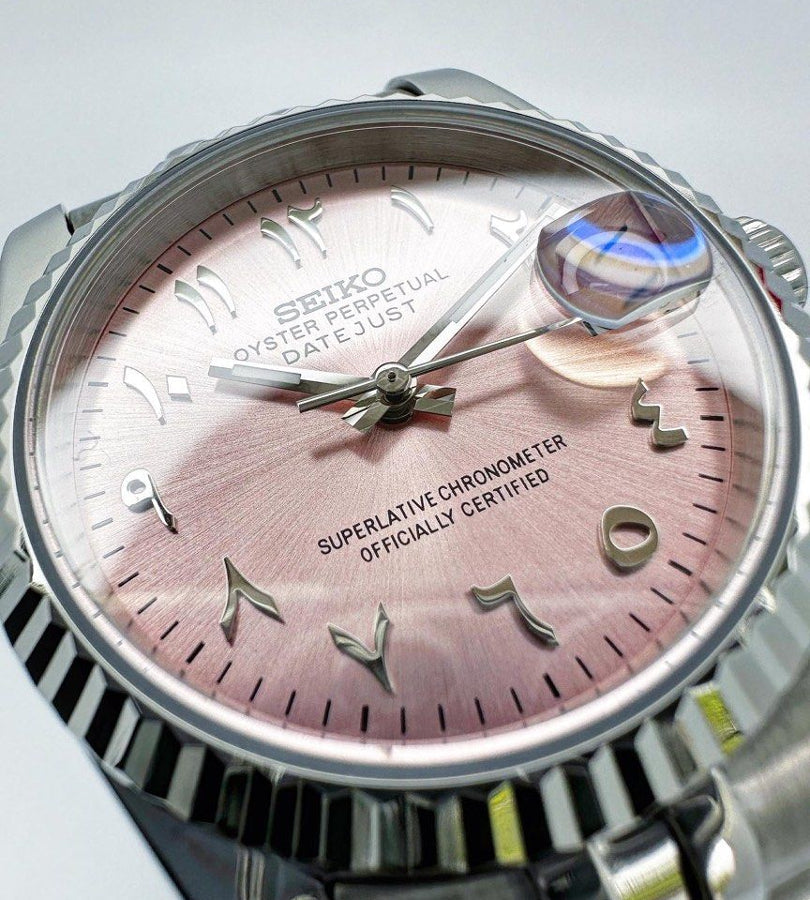 Arabic Pink Dial Ladies Seiko Datejust 36/39