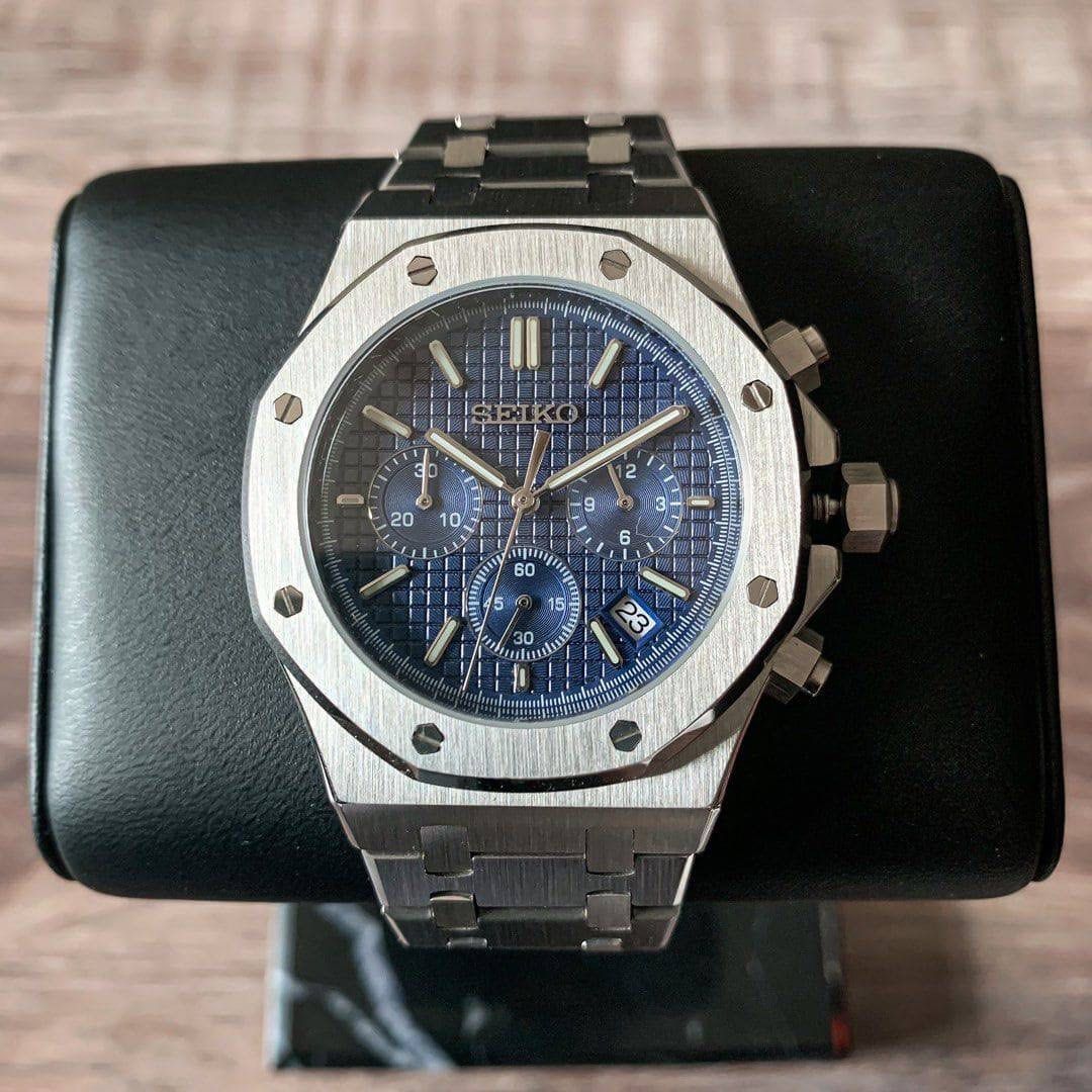 Seiko Royal Oak Mod ‘Blue Chrono’ 42
