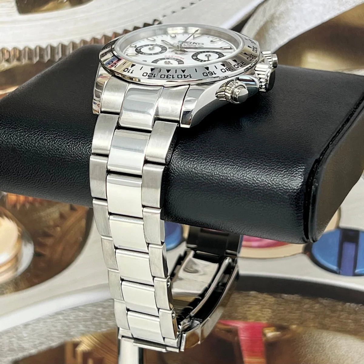 Seiko Daytona Mod ‘Silver Steel Bezel-Panda Dial’ 40