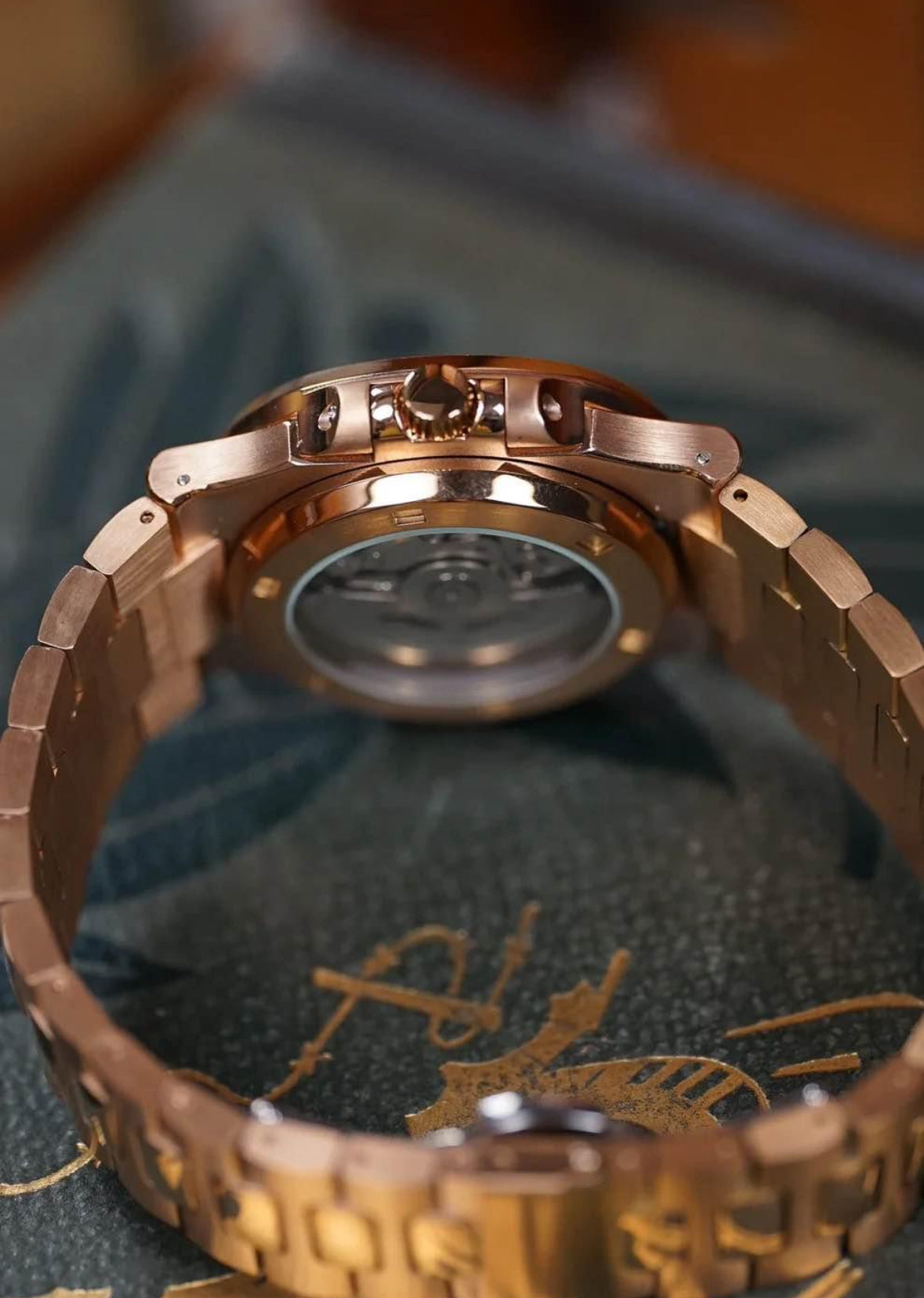 Rose Gold Nautilus “Seikonaut” Open Heart 40