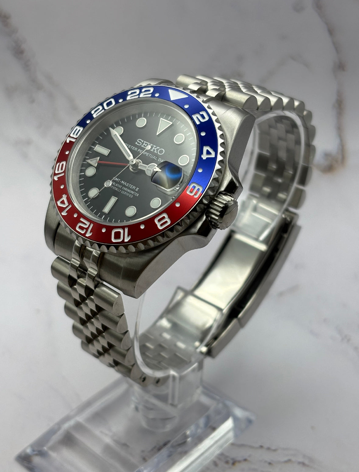 Seiko GMT-Master II Mod ‘Pepsi’ (Jubilee Bracelet)