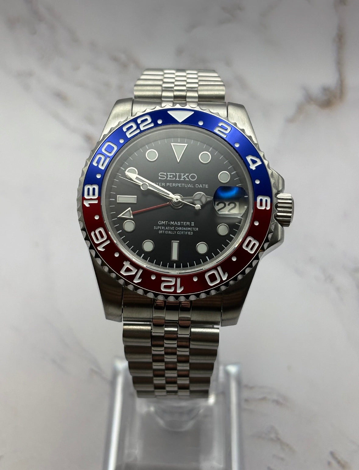 Seiko GMT-Master II Mod ‘Pepsi’ (Jubilee Bracelet)